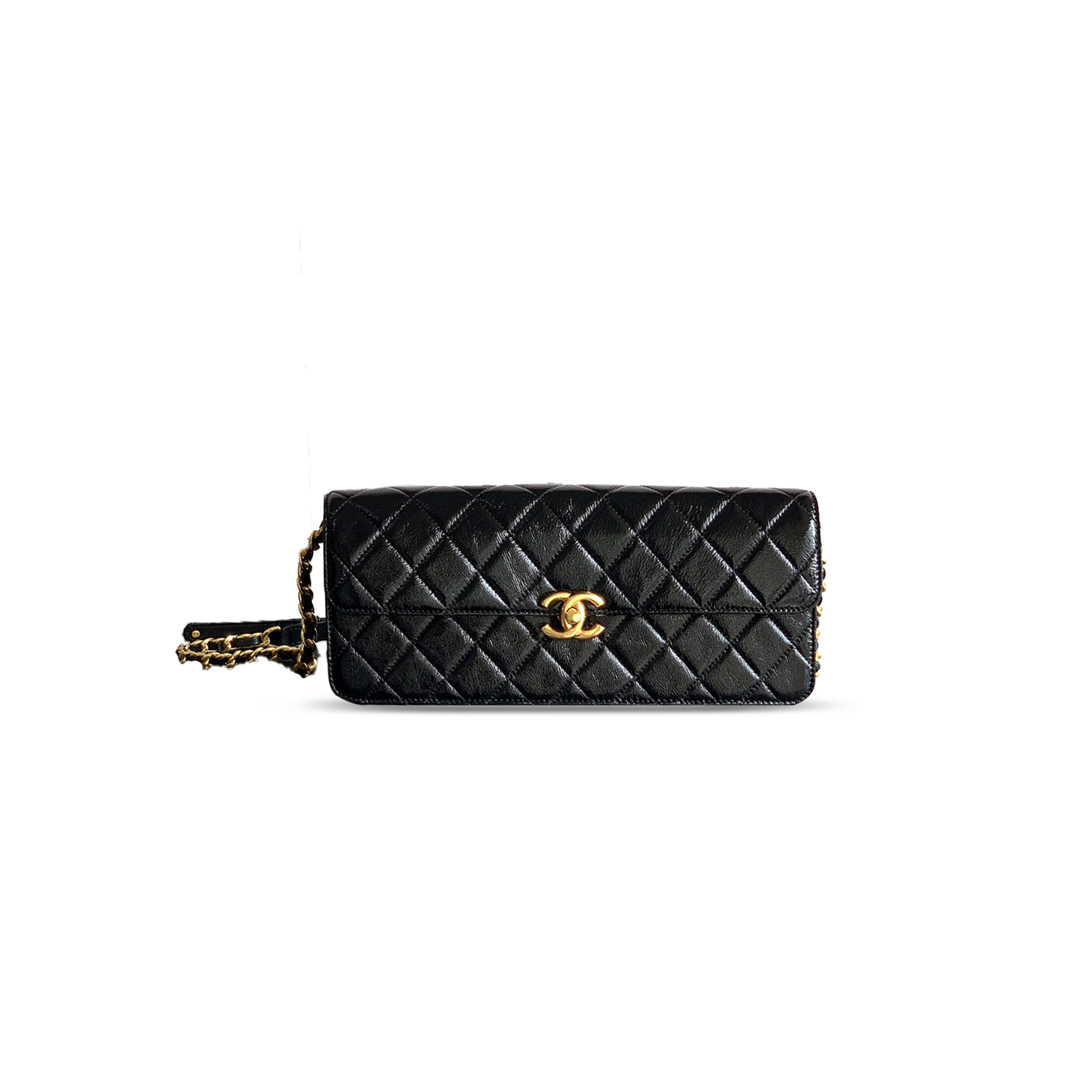 CHANEL LARGE FLAP BAG WAXED CALFSKIN IN BLACK AS5642 0101 (29*17.5*5cm)
